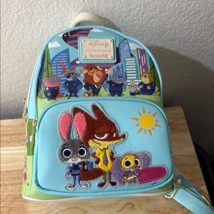 Loungefly Blue Zootopia Character Bag